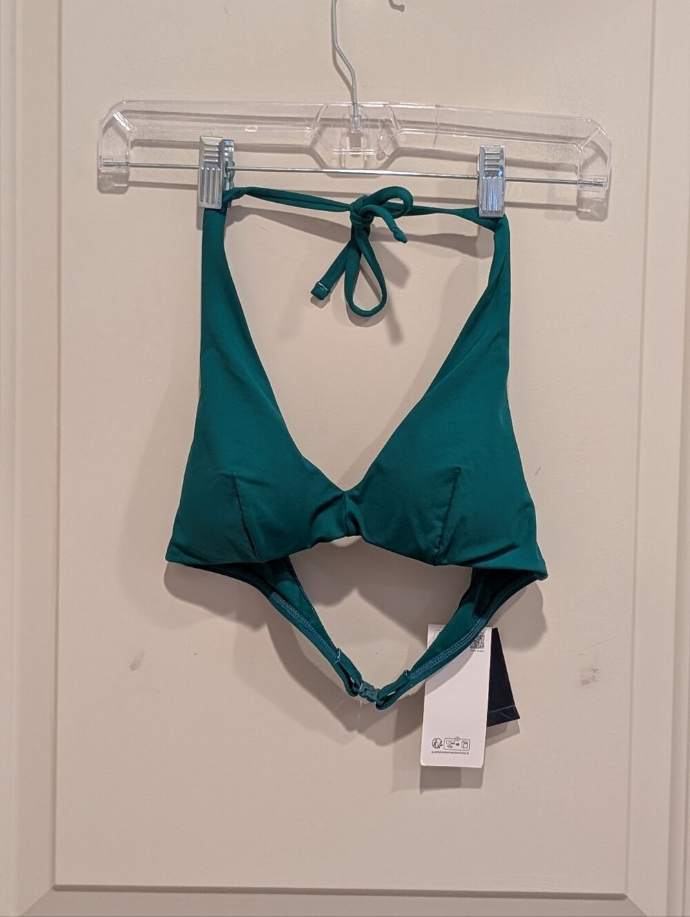 Piombo Teal Halter Bikini Top As Size Medium